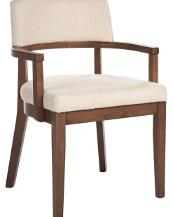 Sæt med 2 spisebordsstole DALBO Boucle Brun/lys beige