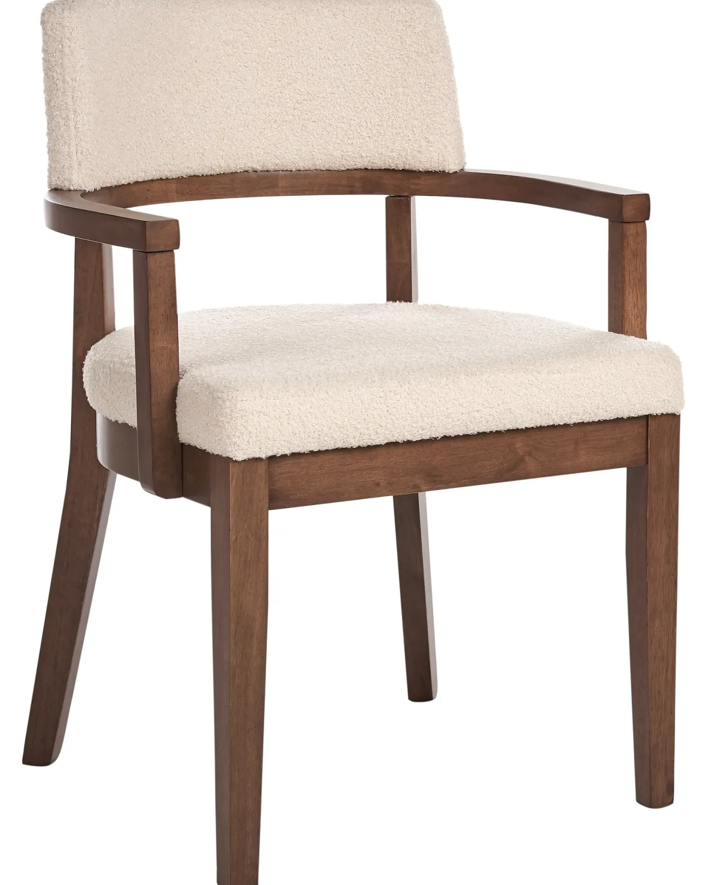 Sæt med 2 spisebordsstole DALBO Boucle Brun/lys beige