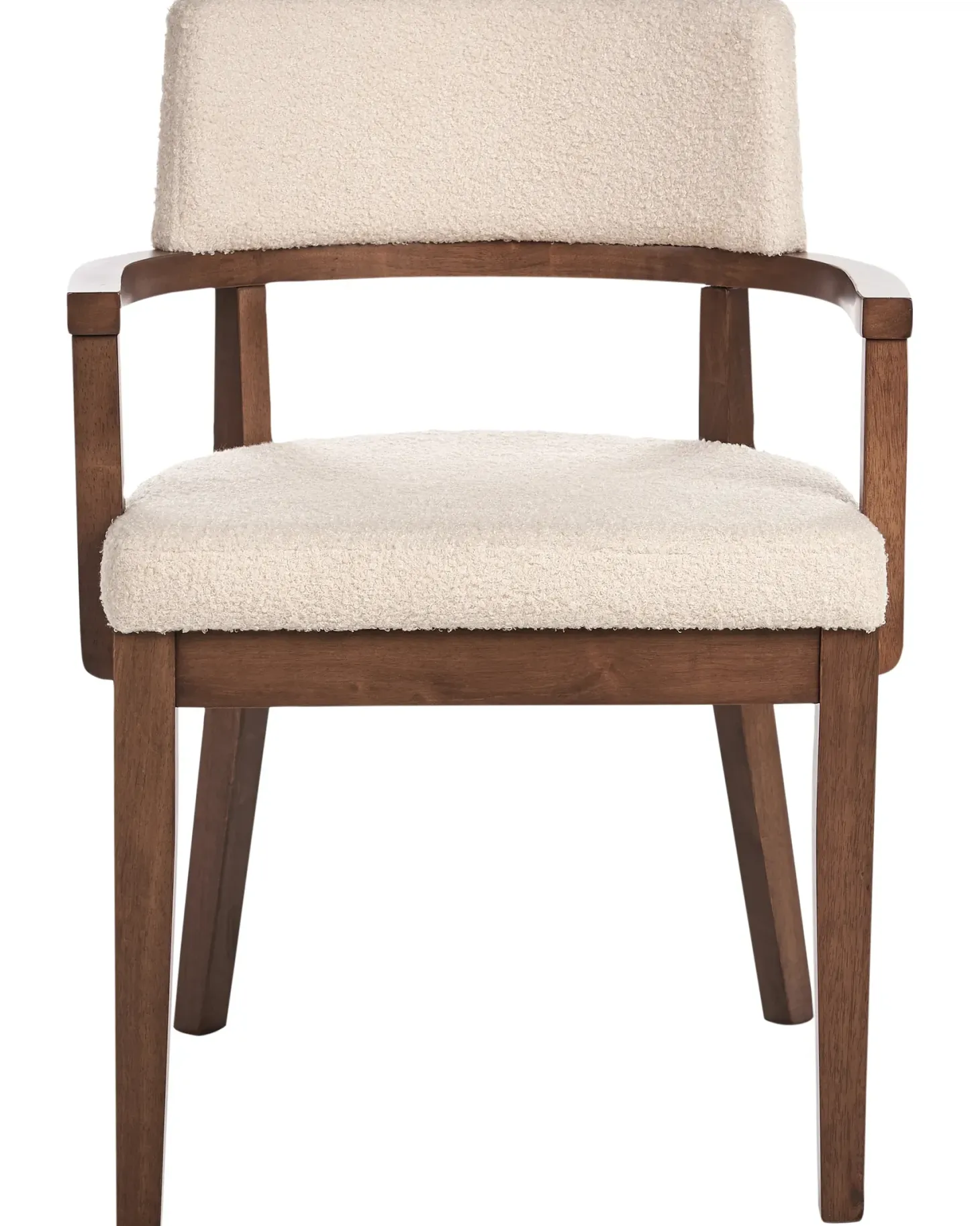 Sæt med 2 spisebordsstole DALBO Boucle Brun/lys beige
