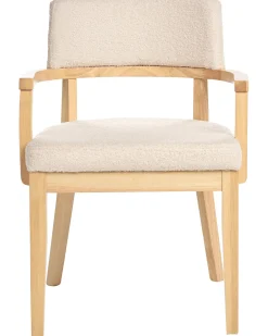 Sæt med 2 spisebordsstole DALBO Boucle Lysebrun/beige