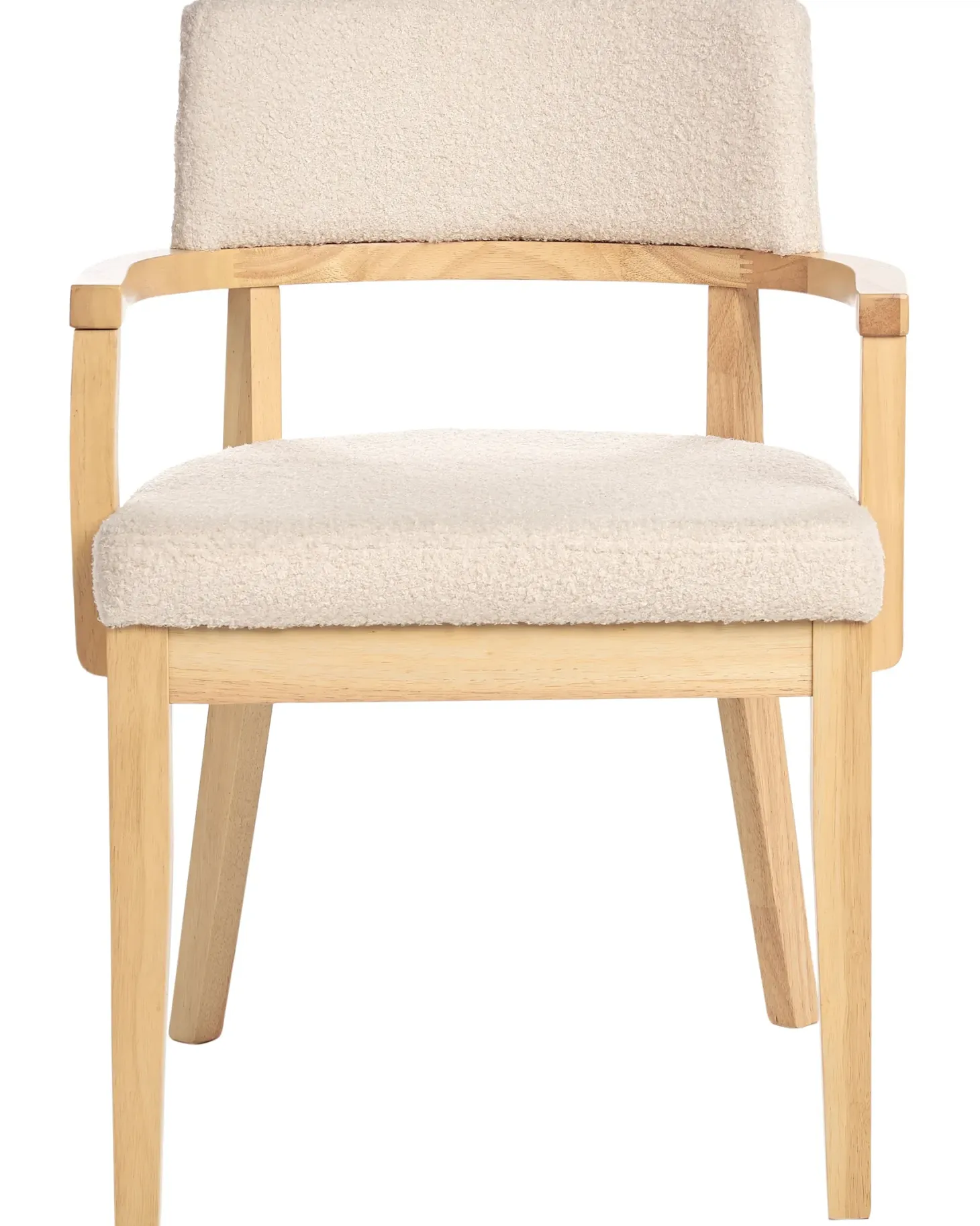 Sæt med 2 spisebordsstole DALBO Boucle Lysebrun/beige