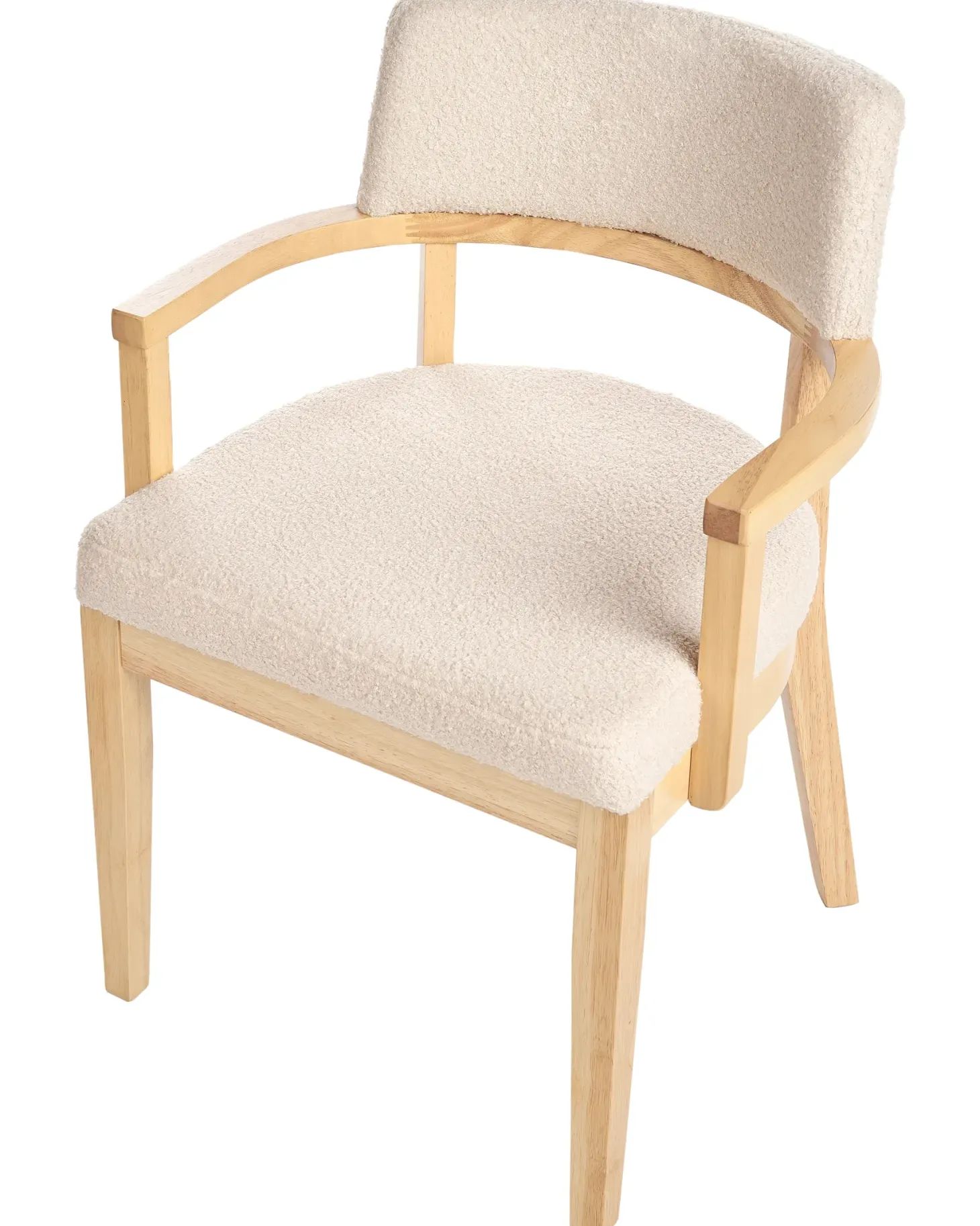 Sæt med 2 spisebordsstole DALBO Boucle Lysebrun/beige