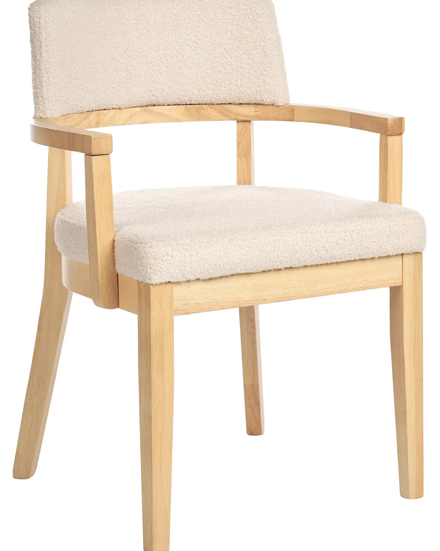 Sæt med 2 spisebordsstole DALBO Boucle Lysebrun/beige