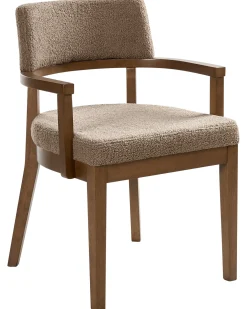 Sæt med 2 spisebordsstole DALBO Boucle Brun/taupe