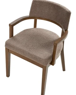 Sæt med 2 spisebordsstole DALBO Boucle Brun/taupe