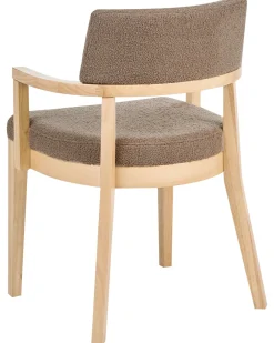 Sæt med 2 spisebordsstole DALBO Boucle Lysebrun/taupe