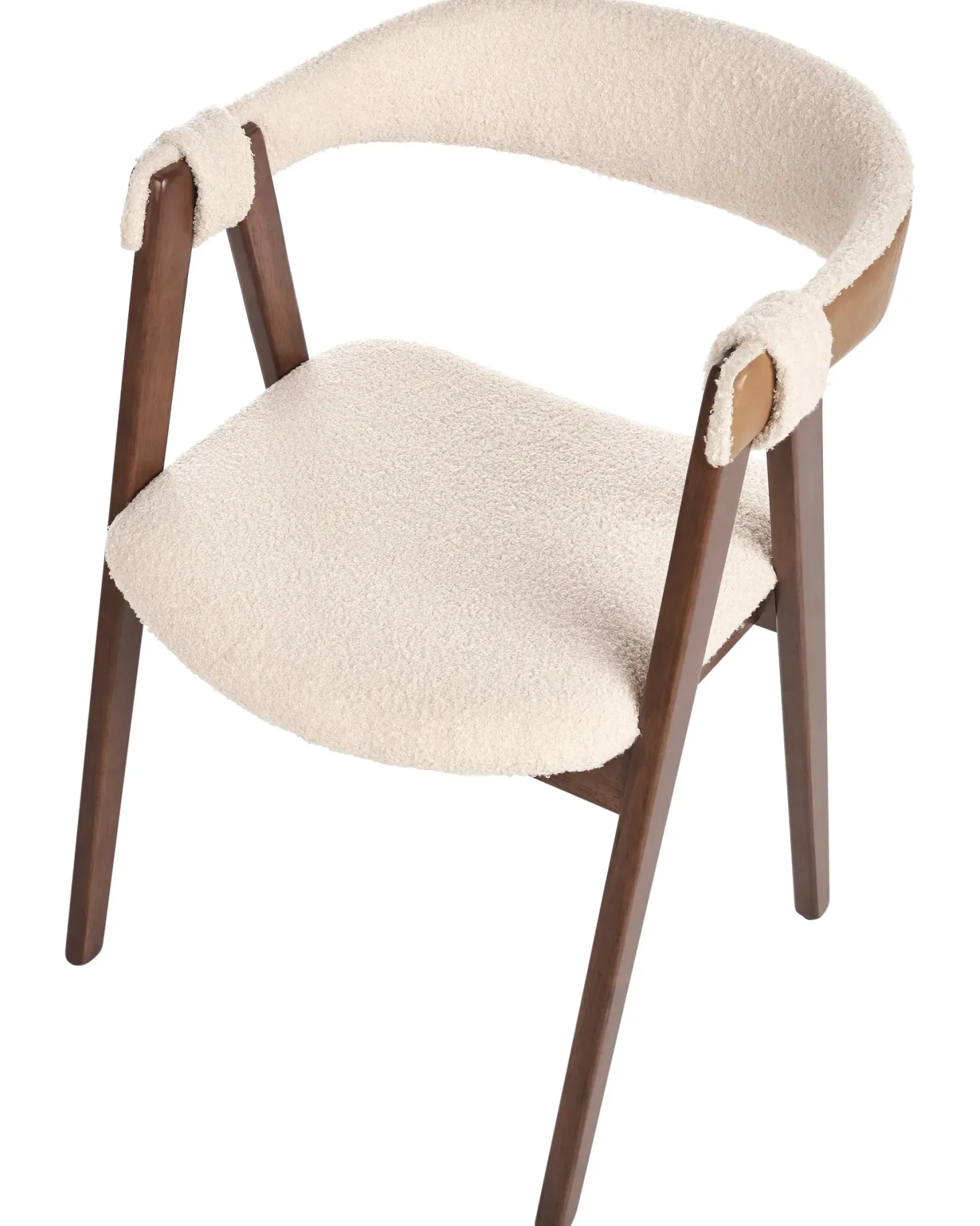 Sæt med 2 spisebordsstole DAY Boucle Mørkebrun/beige