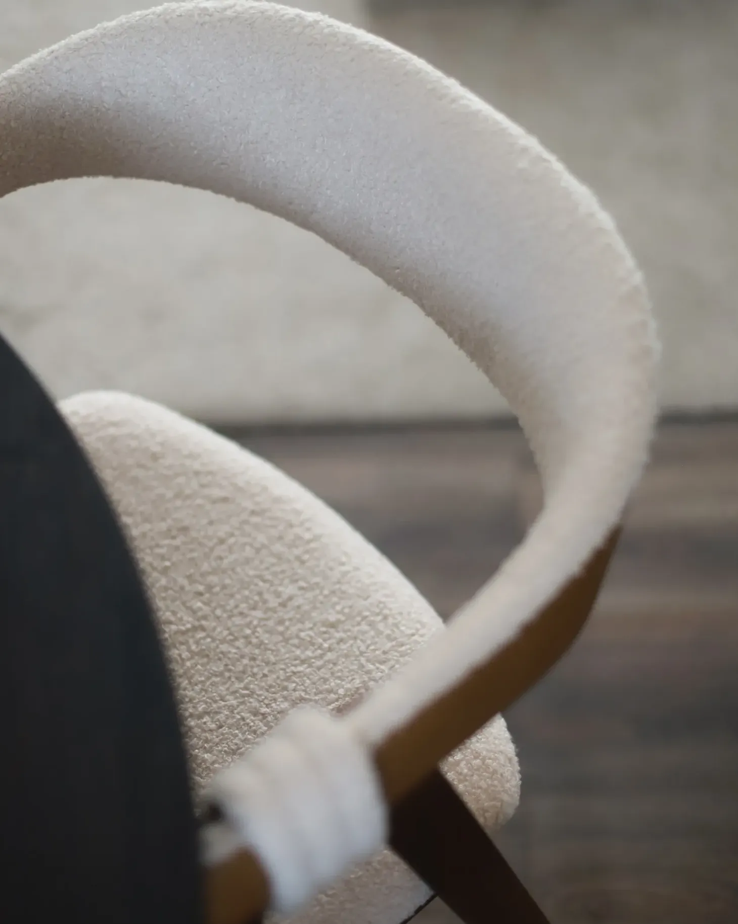 Sæt med 2 spisebordsstole DAY Boucle Mørkebrun/beige