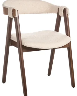 Sæt med 2 spisebordsstole DAY Boucle Mørkebrun/beige