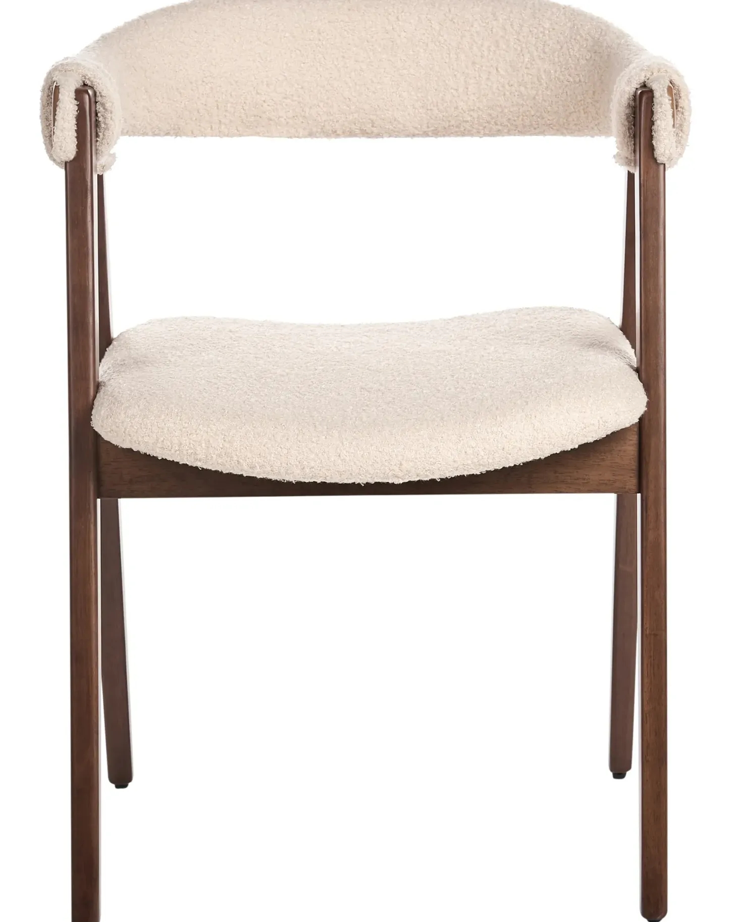 Sæt med 2 spisebordsstole DAY Boucle Mørkebrun/beige