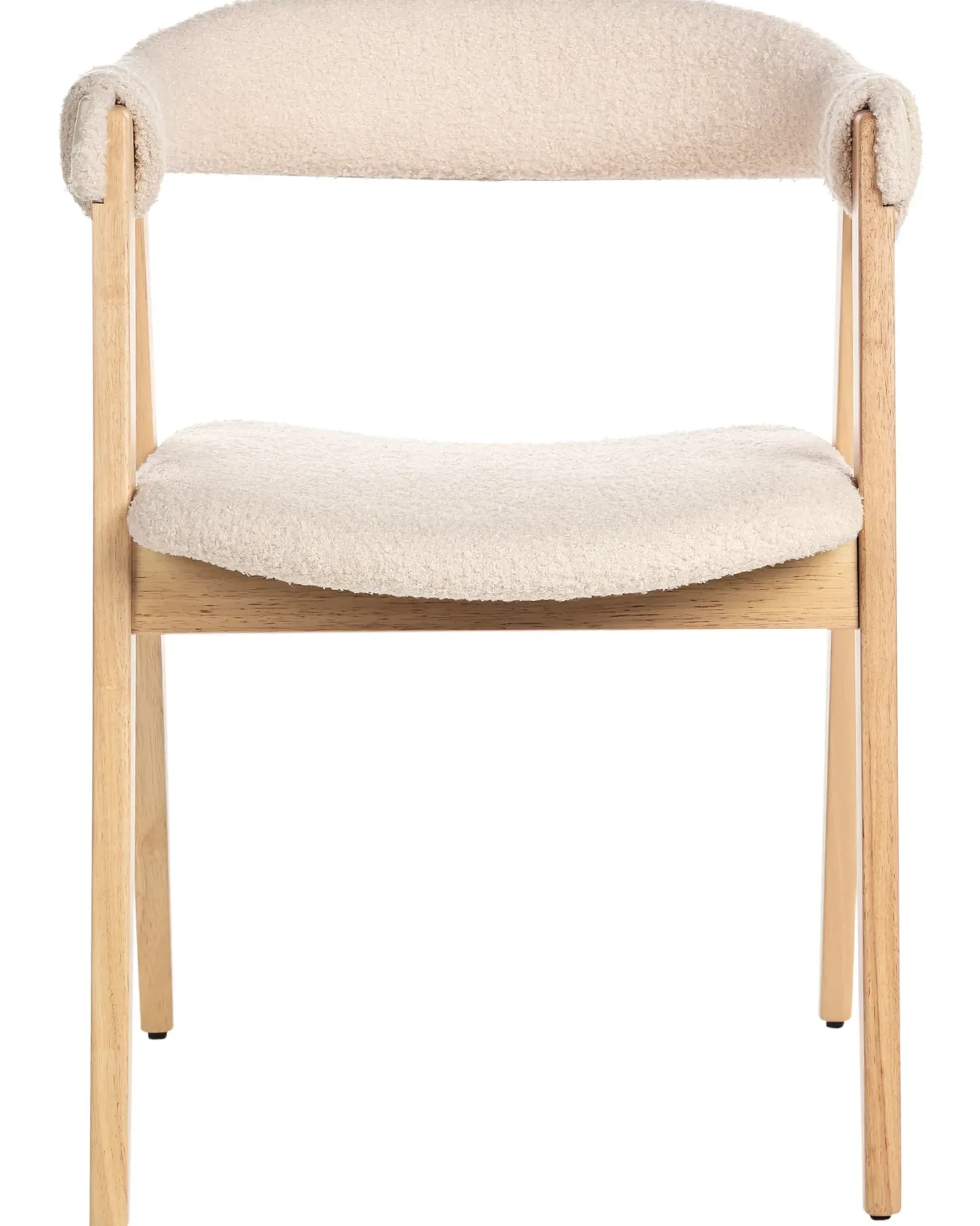 Sæt med 2 spisebordsstole DAY Boucle Lysebrun/beige