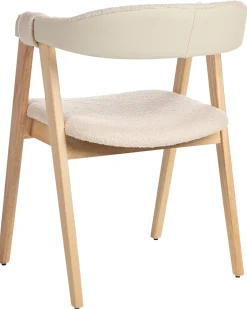 Sæt med 2 spisebordsstole DAY Boucle Lysebrun/beige
