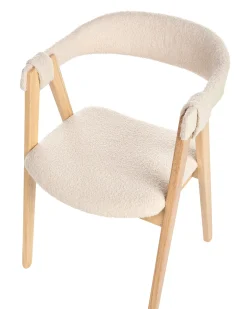 Sæt med 2 spisebordsstole DAY Boucle Lysebrun/beige