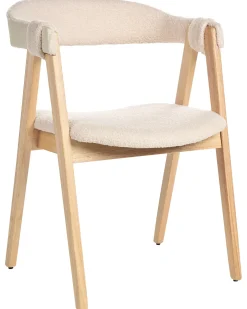 Sæt med 2 spisebordsstole DAY Boucle Lysebrun/beige