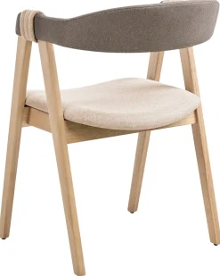 Sæt med 2 spisebordsstole DAY Lysebrun/taupe