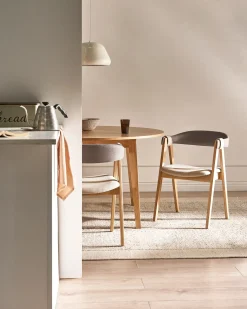 Sæt med 2 spisebordsstole DAY Lysebrun/taupe