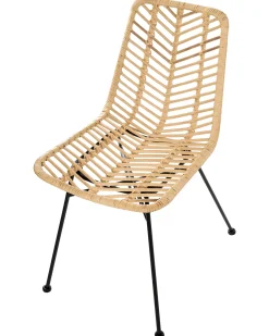 Sæt med 2 spisebordsstole DILLEY Rattan Naturlig
