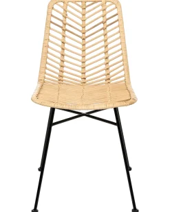 Sæt med 2 spisebordsstole DILLEY Rattan Naturlig