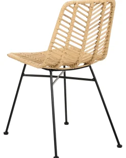 Sæt med 2 spisebordsstole DILLEY Rattan Naturlig