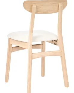 Sæt med 2 spisebordsstole DOYLE Træ Lysebrun/lys beige