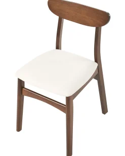 Sæt med 2 spisebordsstole DOYLE Træ Brun/lys beige