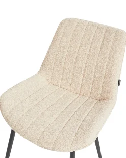 Sæt med 2 spisebordsstole DUBROVNIK Boucle Lys Beige
