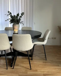 Sæt med 2 spisebordsstole DUBROVNIK Boucle Lys Beige