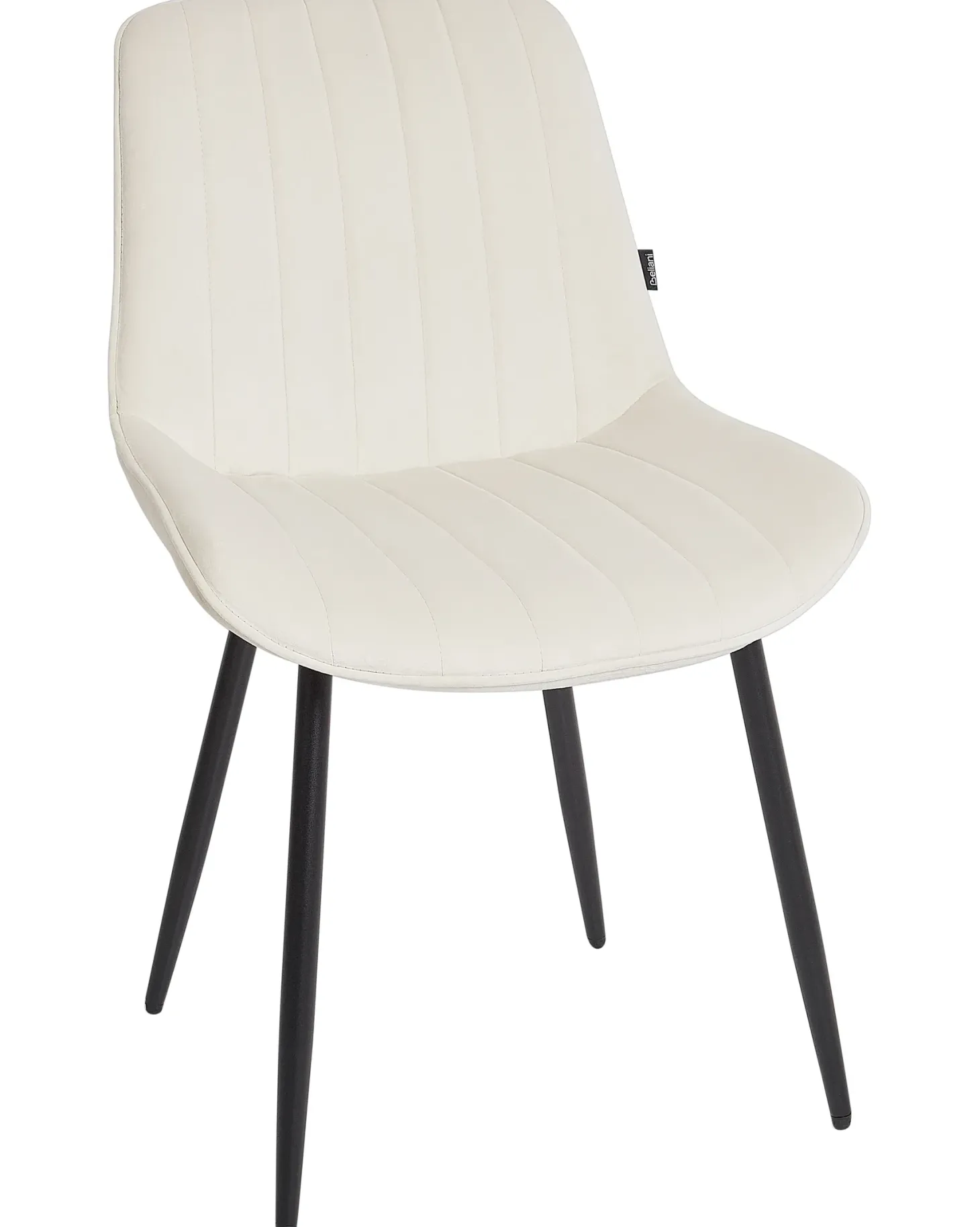 Sæt med 2 spisebordsstole DUBROVNIK Velour Lys Beige