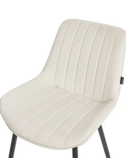 Sæt med 2 spisebordsstole DUBROVNIK Velour Lys Beige
