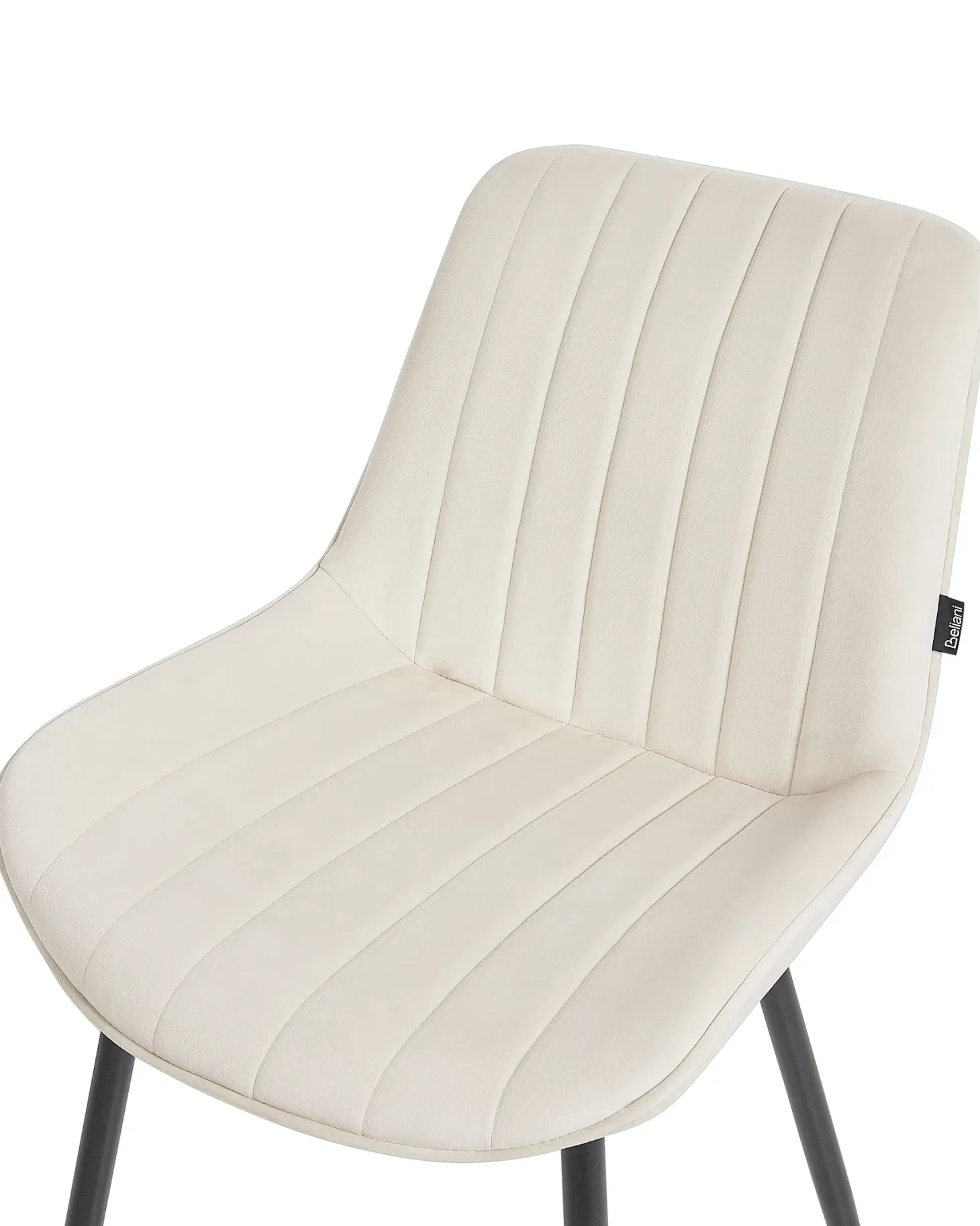 Sæt med 2 spisebordsstole DUBROVNIK Velour Lys Beige