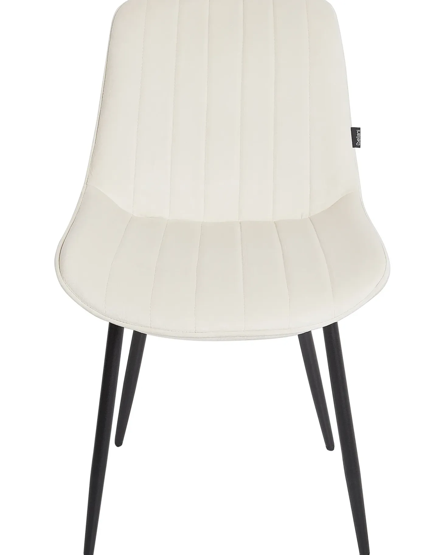 Sæt med 2 spisebordsstole DUBROVNIK Velour Lys Beige