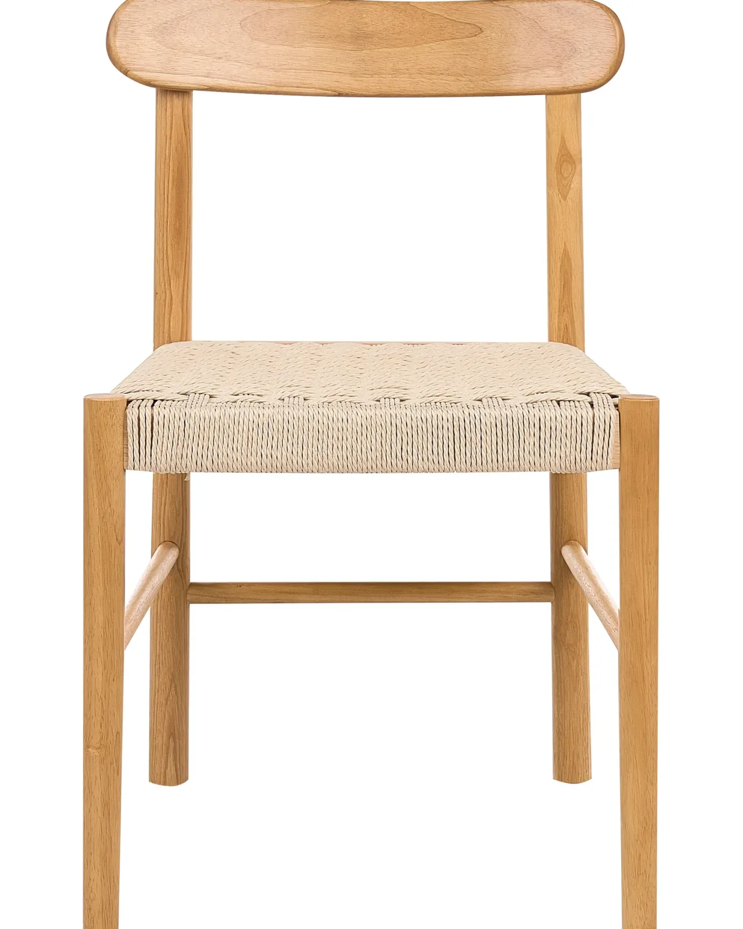 Sæt med 2 spisebordsstole EAGAN Træ Lysebrun/beige