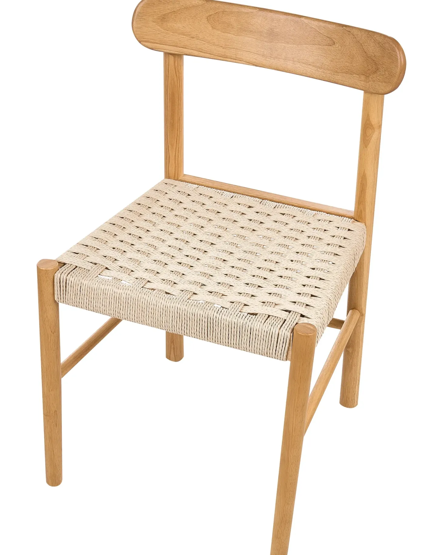 Sæt med 2 spisebordsstole EAGAN Træ Lysebrun/beige