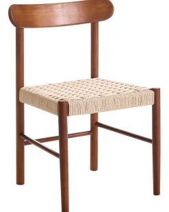 Sæt med 2 spisebordsstole EAGAN Træ Brun/beige