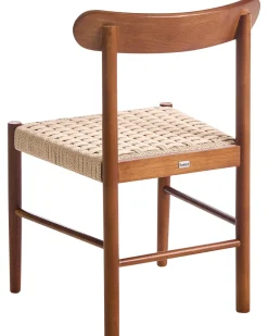 Sæt med 2 spisebordsstole EAGAN Træ Brun/beige