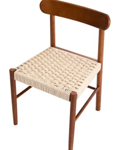 Sæt med 2 spisebordsstole EAGAN Træ Brun/beige