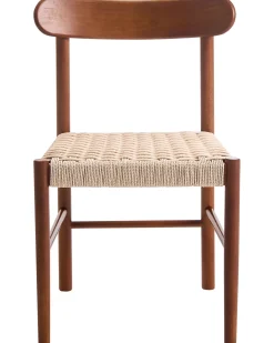 Sæt med 2 spisebordsstole EAGAN Træ Brun/beige