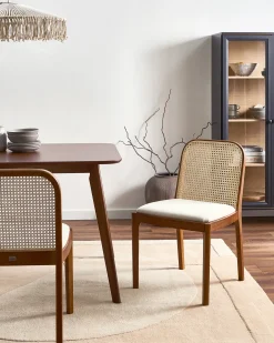 Sæt med 2 spisebordsstole EDINA Brun/beige