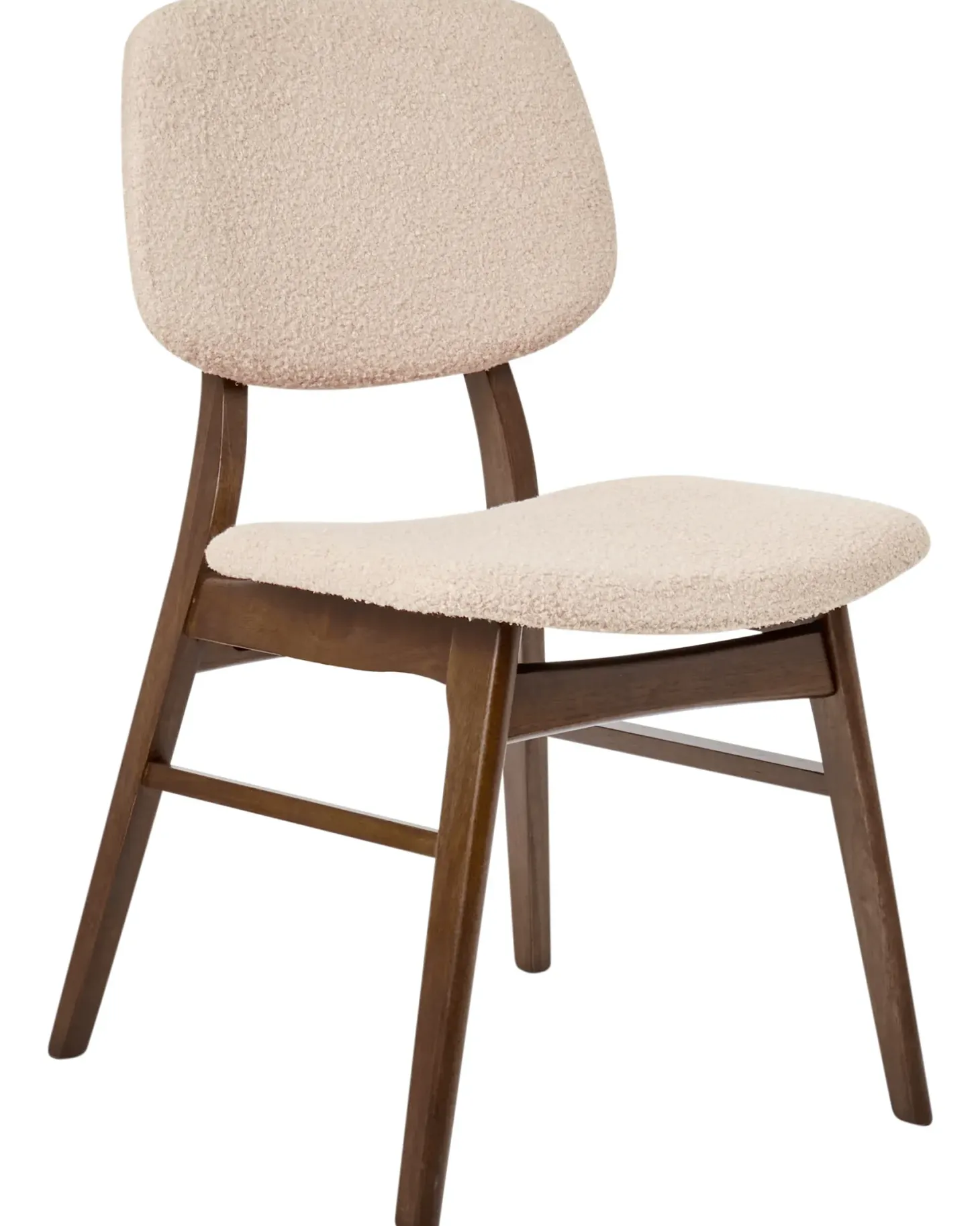 Sæt med 2 spisebordsstole ELAINE Boucle Mørkebrun/beige