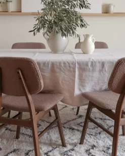 Sæt med 2 spisebordsstole ELAINE Boucle Mørkebrun/taupe