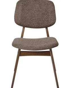 Sæt med 2 spisebordsstole ELAINE Boucle Mørkebrun/taupe