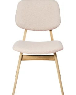 Sæt med 2 spisebordsstole ELAINE Boucle Lysebrun/beige