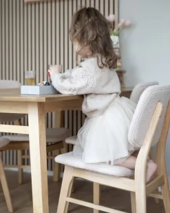 Sæt med 2 spisebordsstole ELAINE Boucle Lysebrun/beige
