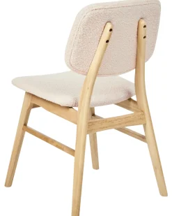 Sæt med 2 spisebordsstole ELAINE Boucle Lysebrun/beige