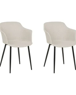 Sæt med 2 spisebordsstole ELIM Lys Beige