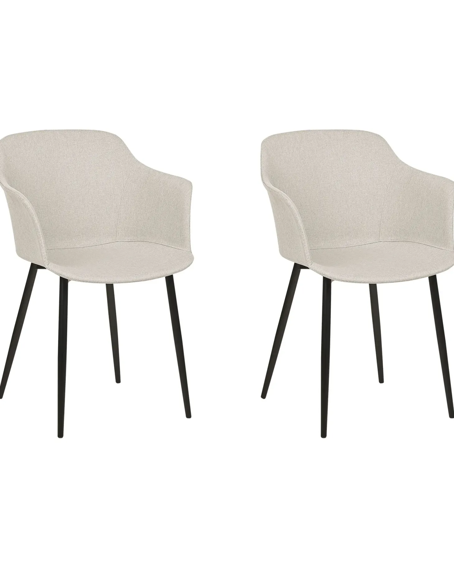 Sæt med 2 spisebordsstole ELIM Lys Beige