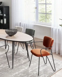 Sæt med 2 spisebordsstole ELKO Orange