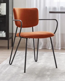 Sæt med 2 spisebordsstole ELKO Orange