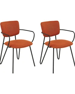 Sæt med 2 spisebordsstole ELKO Orange