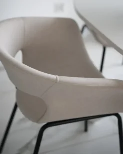 Sæt med 2 spisebordsstole ELMA Lys Beige
